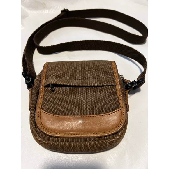 L.L. Bean Bags Ll Bean Vintage Canvas And Leather Crossbody Mini Poshmark